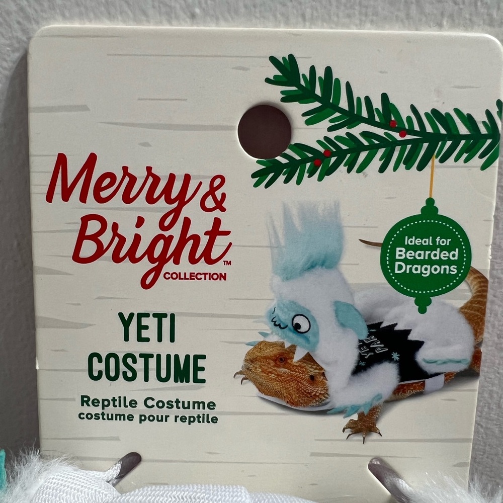 Yeti Reptile Costume in White and Blue